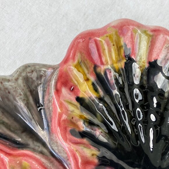 Fives Lille French Majolica 6 Well Oyster Plate - Picture 12 of 16